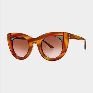 BNIB Thierry Lasry Wavvvy Sunglasses in Brown Pattern & Green & Red